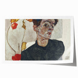 Modern Wall Art: Egon Schiele’s Self-Portrait with Physalis
