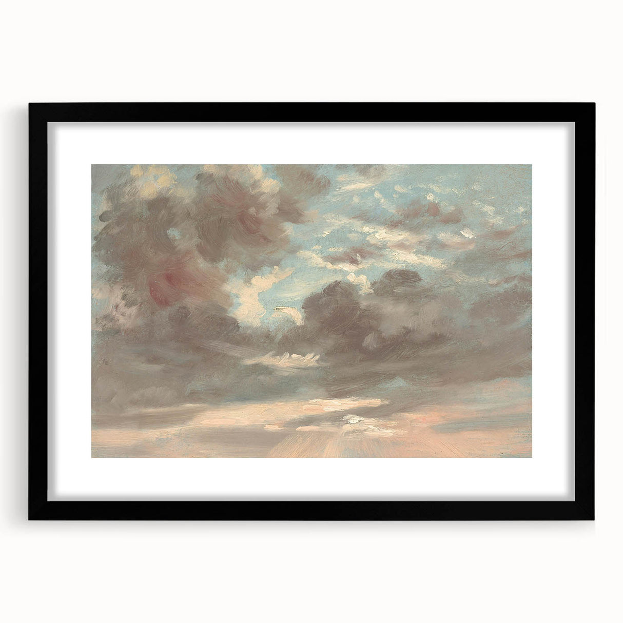 Romanticism Art: Stormy Sunset Cloud Study by John Constable