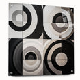 Modern Geometric Bedroom Wall Art - Black and White Canvas Print
