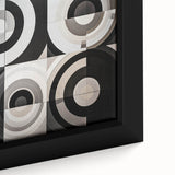 Modern Geometric Bedroom Wall Art - Black and White Canvas Print