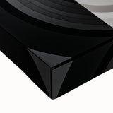 Modern Geometric Bedroom Wall Art - Black and White Canvas Print