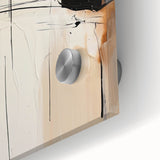 Custom Dining Room Wall Décor - Abstract Beige, Gold & Black Art