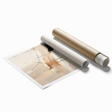 Custom Dining Room Wall Décor - Abstract Beige, Gold & Black Art