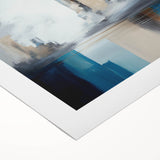 Abstract architecture wall art on rolled canvas showcasing geometric shapes in vibrant colors, ideal for modern decor. Perfectly packaged in a protective tube.