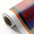 Abstract figurative wall art printed on rolled canvas, showcasing vibrant colors and dynamic shapes, ideal for modern home decor. Packaged in a sturdy tube for safe shipping.