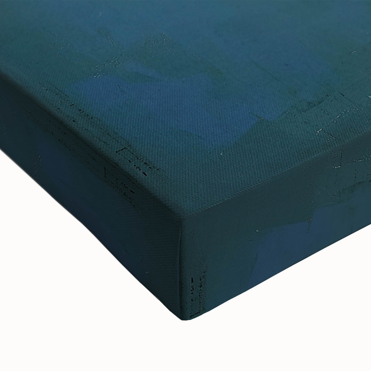 Close-up of an abstract geometric stretched canvas art piece showcasing vibrant colors and intricate shapes, perfect for modern home decor and artistic spaces.
