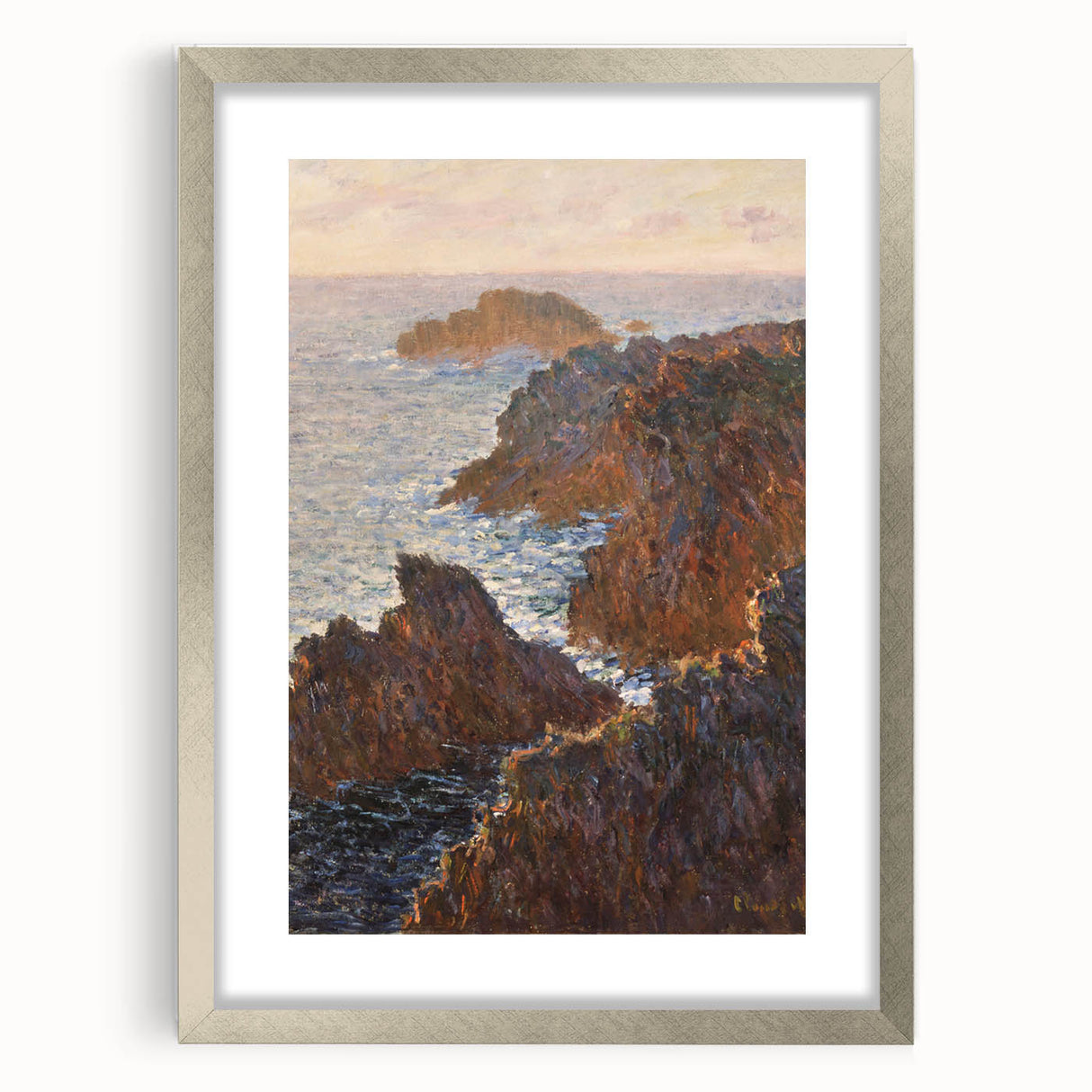 Impressionist Wall Art: Claude Monet's Rocks at Belle Isle Print
