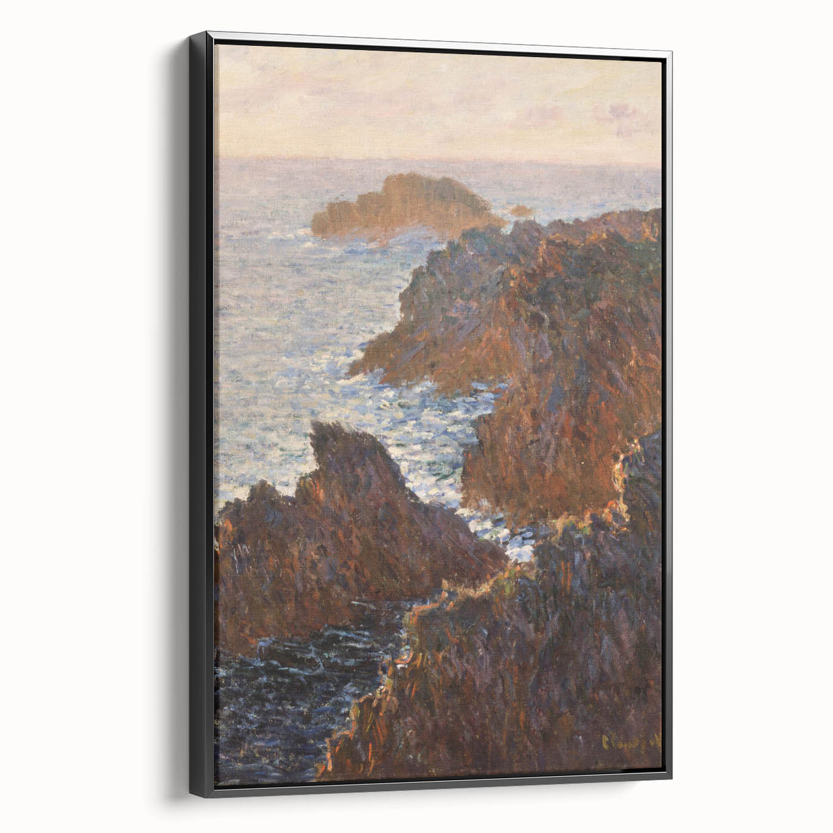 Impressionist Wall Art: Claude Monet's Rocks at Belle Isle Print