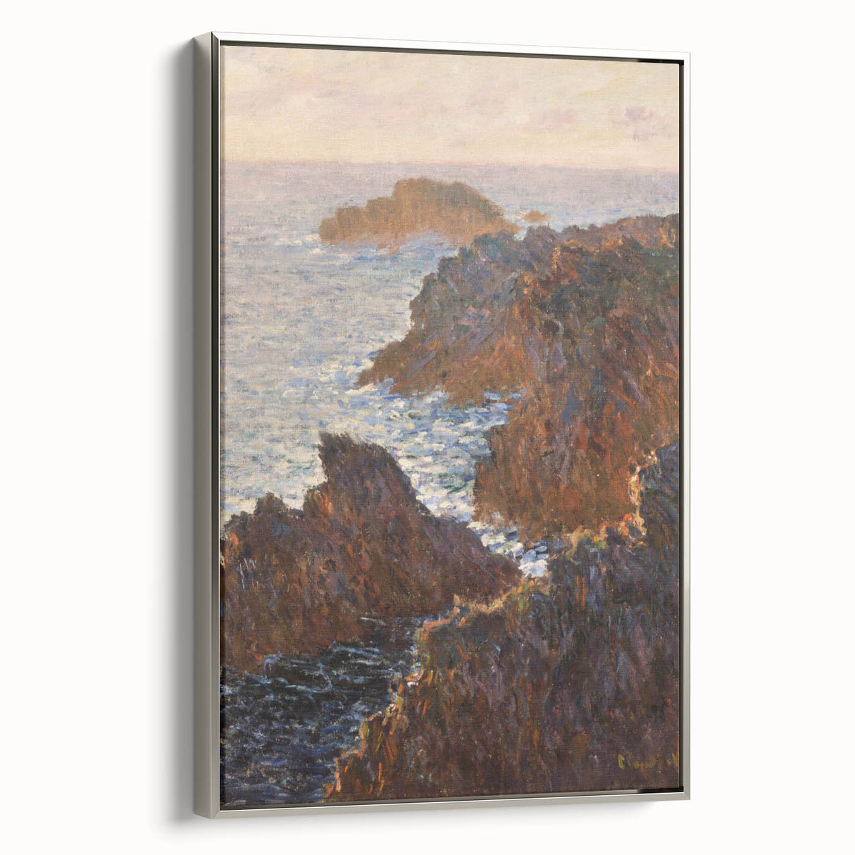 Impressionist Wall Art: Claude Monet's Rocks at Belle Isle Print