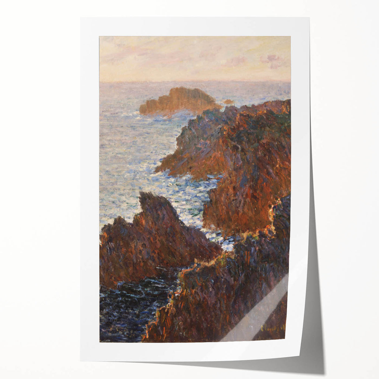 Impressionist Wall Art: Claude Monet's Rocks at Belle Isle Print