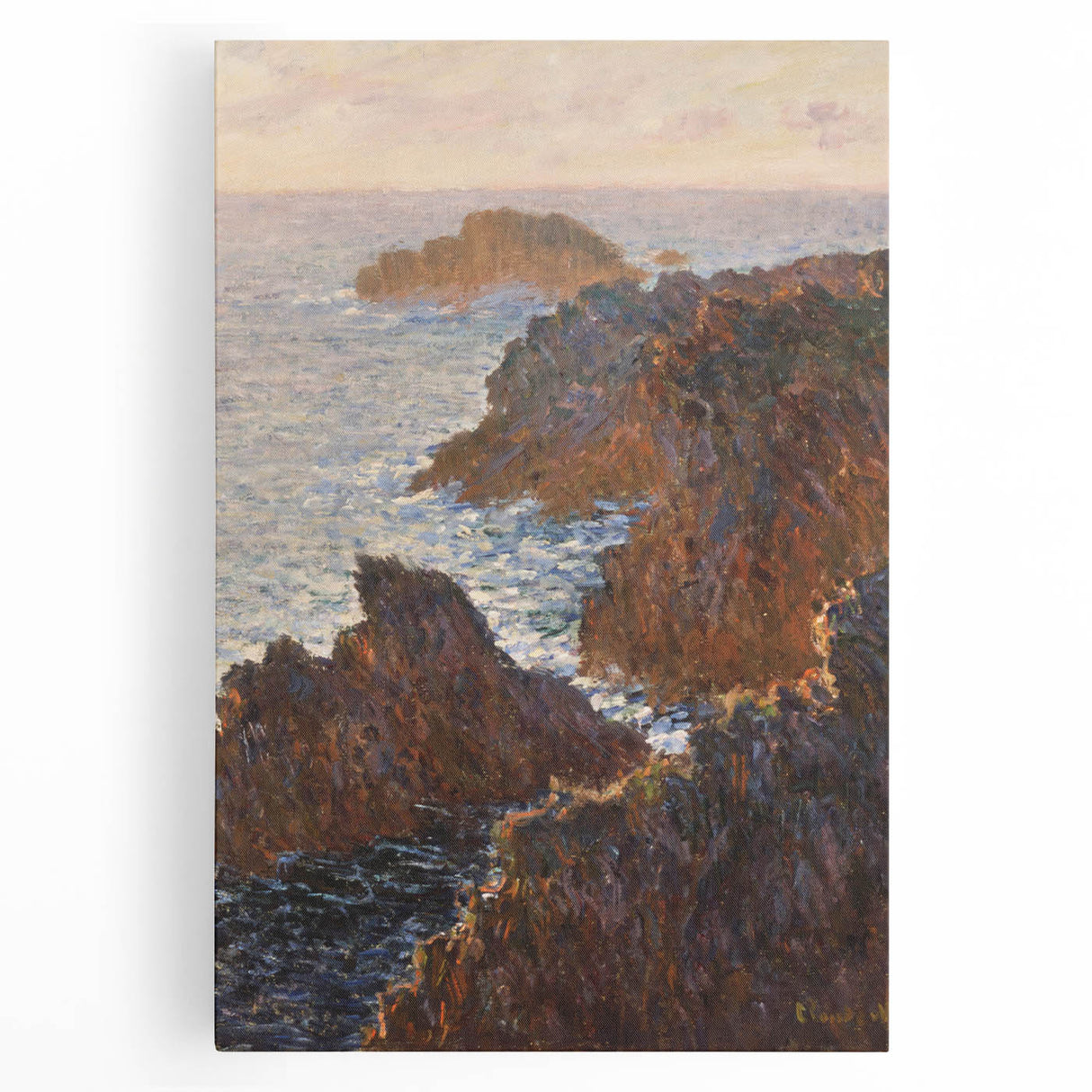 Impressionist Wall Art: Claude Monet's Rocks at Belle Isle Print