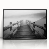 Framed acrylic artwork depicting a serene landscape bridge scene, featuring rich colors and intricate details, perfect for home decor or art enthusiasts.