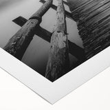 Rolled canvas showcasing a vibrant landscape bridge design with rich colors and intricate details, ideal for home decor. Packaged securely in a protective tube.