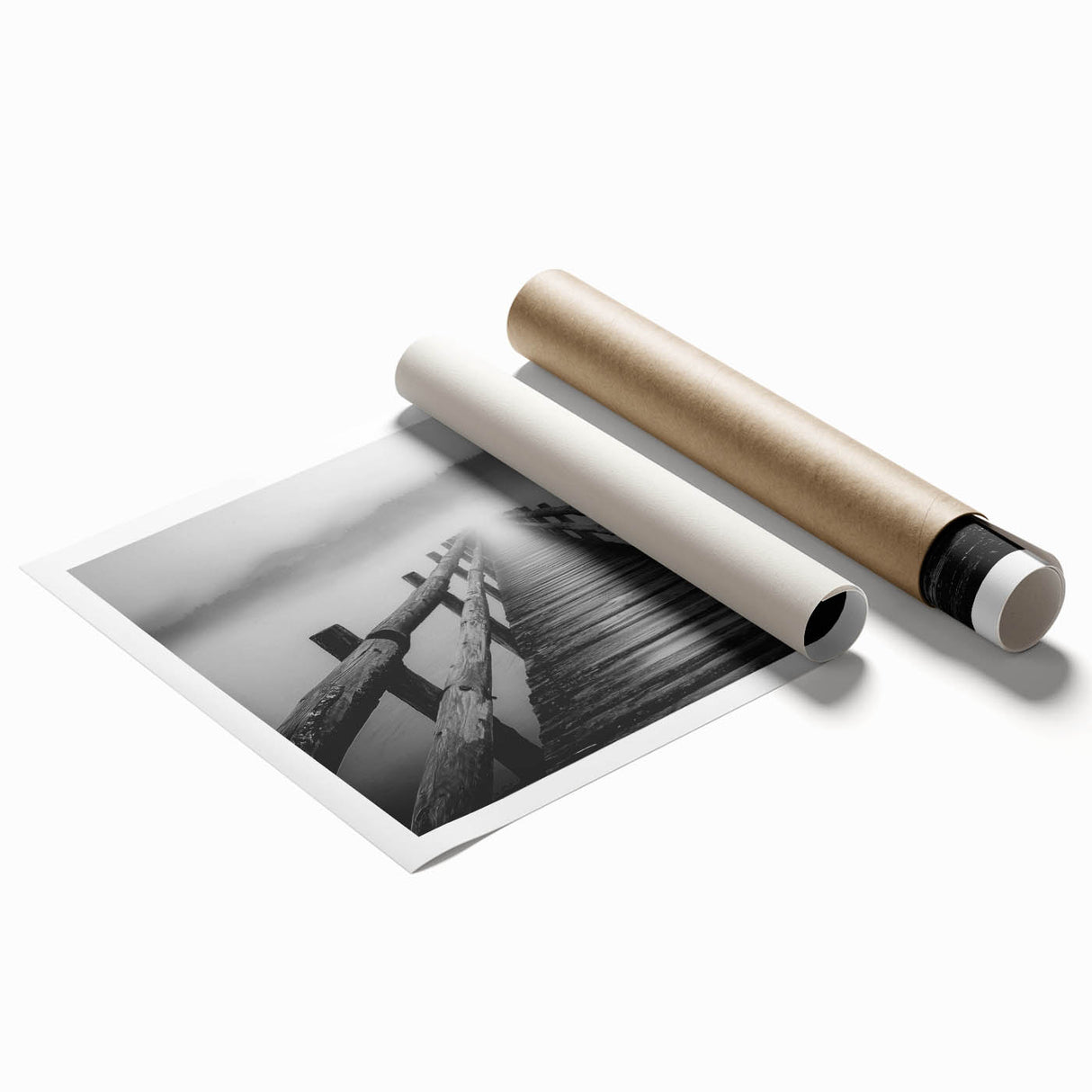 Landscape bridge rolled print showcasing intricate details of a scenic bridge design, featuring vibrant colors and textures, rolled for easy storage and transport. Perfect for home decor enthusiasts seeking unique wall art.