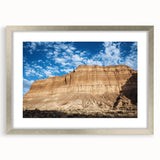 Silver-framed landscape art print showcasing vibrant canyons with a mat for added elegance, perfect for home decor or office enhancement, emphasizing nature's beauty.