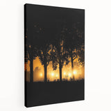 Stretched canvas artwork depicting a vibrant countryside landscape with rolling hills, lush greenery, and a serene sky, perfect for home decor. Ideal for nature lovers.