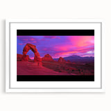 Desert landscape framed print with a white mat, showcasing warm hues of beige and orange, perfect for enhancing home decor with a serene and modern touch.