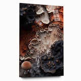 Large abstract wall art on acrylic glass, featuring swirling blue and gray tones, ideal for bedroom or dining room decor.