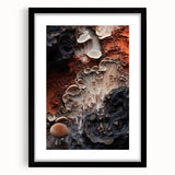 Extra large, textured abstract art print featuring vibrant, colorful swirls on a framed canvas, ideal for living room decor.