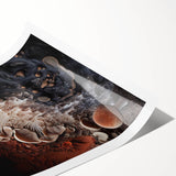 Extra large wall art featuring line art flowers in black on a white background, suitable for large living room decor.