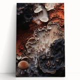 Large black and white stretched canvas featuring close-up natural elements, ideal for kitchen wall art or bedroom ambiance.