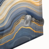 Large abstract wall art featuring close-up nature elements in vibrant green and earth tones on acrylic glass.