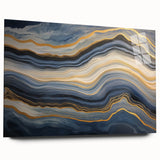 Large abstract wall art on acrylic glass featuring a close-up of natural elements in earthy tones.