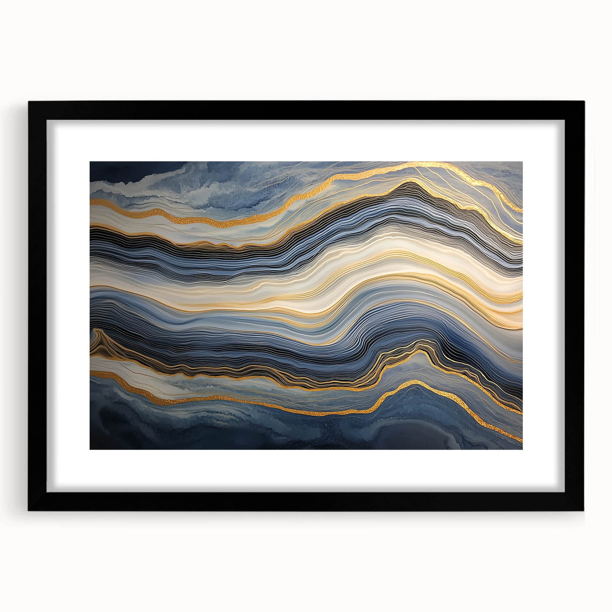 Extra large abstract art print featuring textured, colorful swirls on a black framed canvas, ideal for living room decor.