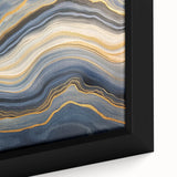 Extra large framed canvas featuring a close-up of nature elements in black with colorful, textured details.