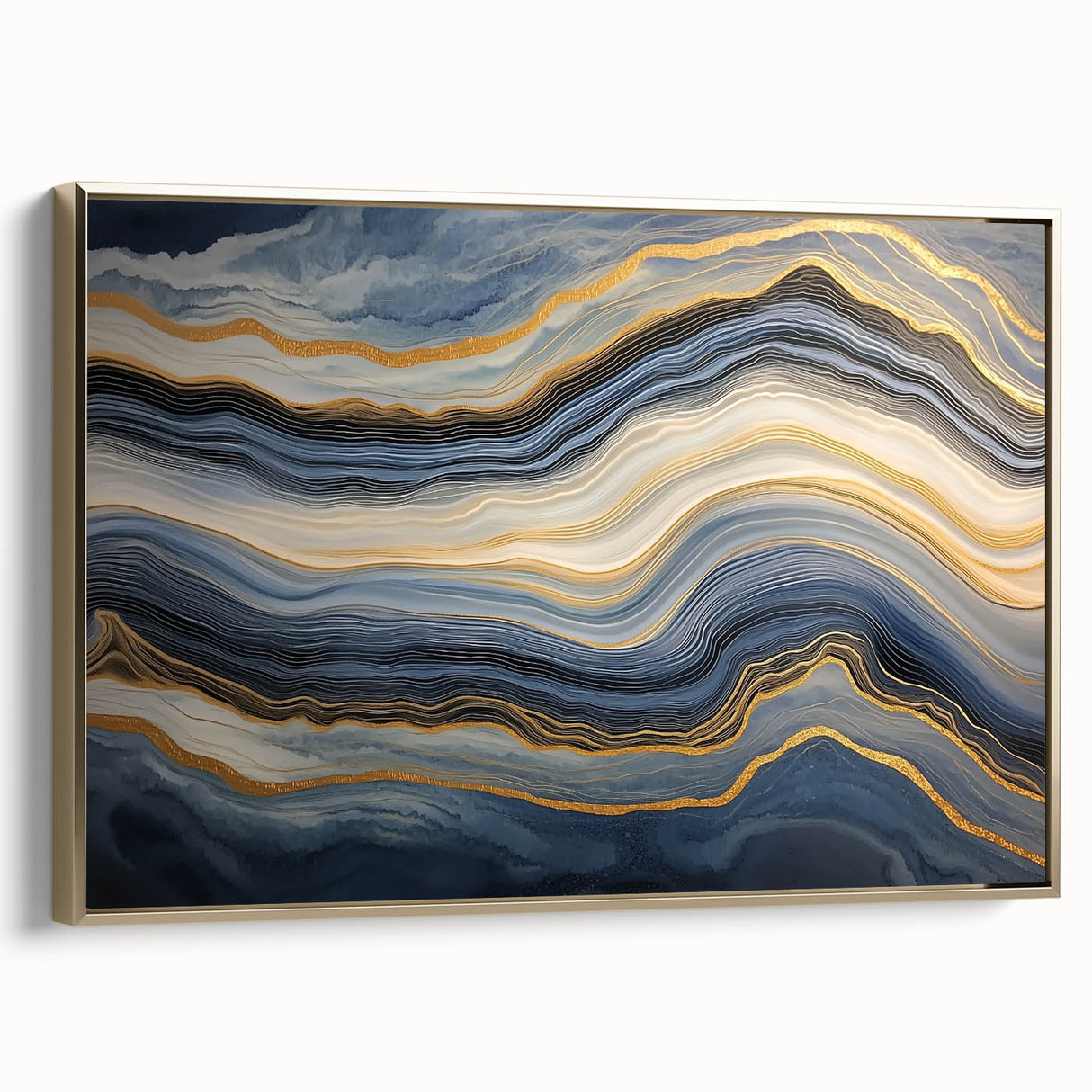 Vintage poster art of a serene landscape on a framed canvas, featuring muted earth tones, ideal for bedroom wall decor.