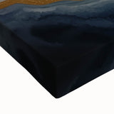 Black and white landscape art painting on stretched canvas, featuring a detailed tree silhouette.