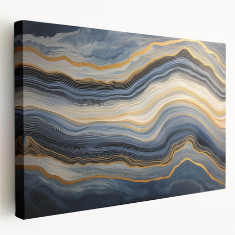 Close-up view of nature elements on large stretched canvas, featuring vibrant green and brown tones.