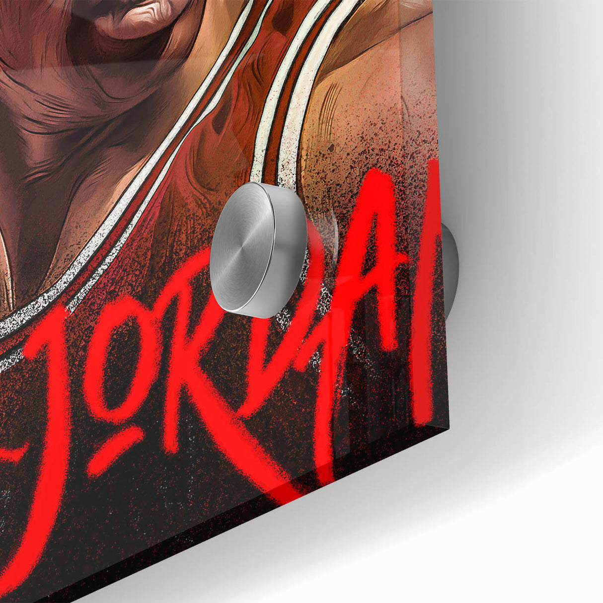 Iconic Pop Art Wall Art - Jordan Canvas with Red and Black