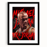 Iconic Pop Art Wall Art - Jordan Canvas with Red and Black