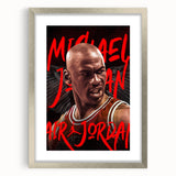 Iconic Pop Art Wall Art - Jordan Canvas with Red and Black