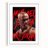 Iconic Pop Art Wall Art - Jordan Canvas with Red and Black