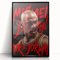Iconic Pop Art Wall Art - Jordan Canvas with Red and Black