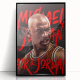 Iconic Pop Art Wall Art - Jordan Canvas with Red and Black