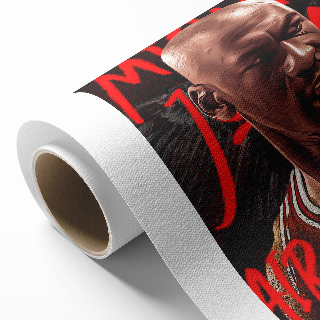 Iconic Pop Art Wall Art - Jordan Canvas with Red and Black