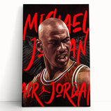 Iconic Pop Art Wall Art - Jordan Canvas with Red and Black