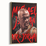 Iconic Pop Art Wall Art - Jordan Canvas with Red and Black