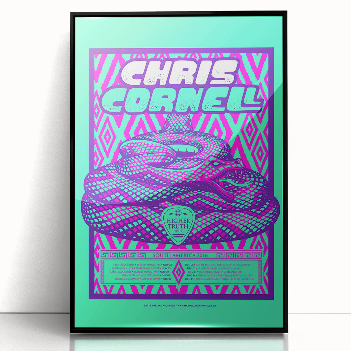 Chris Cornell Higher Truth South America Poster | Retro Music Art
