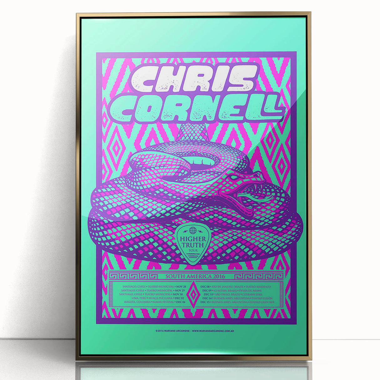Chris Cornell Higher Truth South America Poster | Retro Music Art