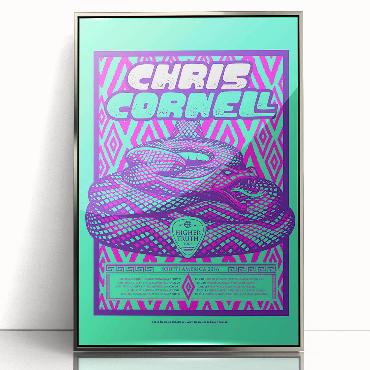 Chris Cornell Higher Truth South America Poster | Retro Music Art