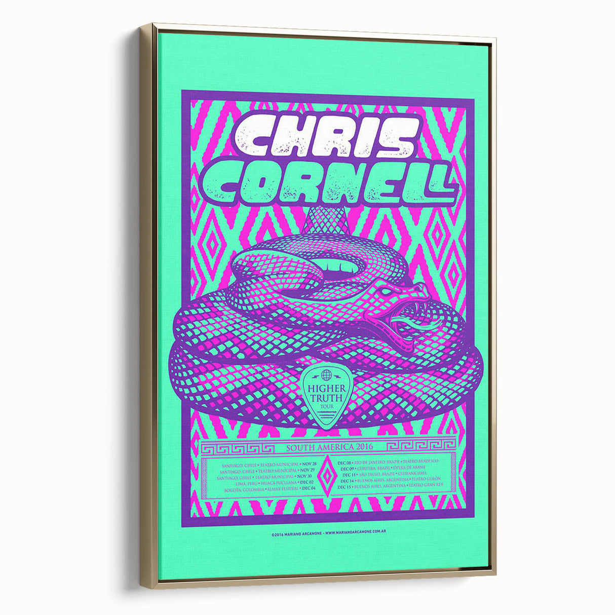 Chris Cornell Higher Truth South America Poster | Retro Music Art