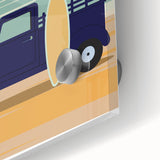 Retro Malibu Travel Poster – Vintage Prints & Classic Surf Art