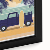Retro Malibu Travel Poster – Vintage Prints & Classic Surf Art