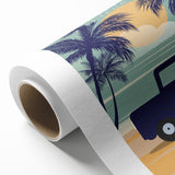 Retro Malibu Travel Poster – Vintage Prints & Classic Surf Art