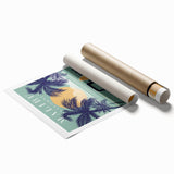 Retro Malibu Travel Poster – Vintage Prints & Classic Surf Art