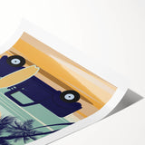 Retro Malibu Travel Poster – Vintage Prints & Classic Surf Art